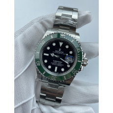 (준비완료/특급배송)NO.13427/QP공장 롤렉스 서브마리너 신형 41mm 블랙다이얼 그린세라믹 인서트 최신형 스타벅스